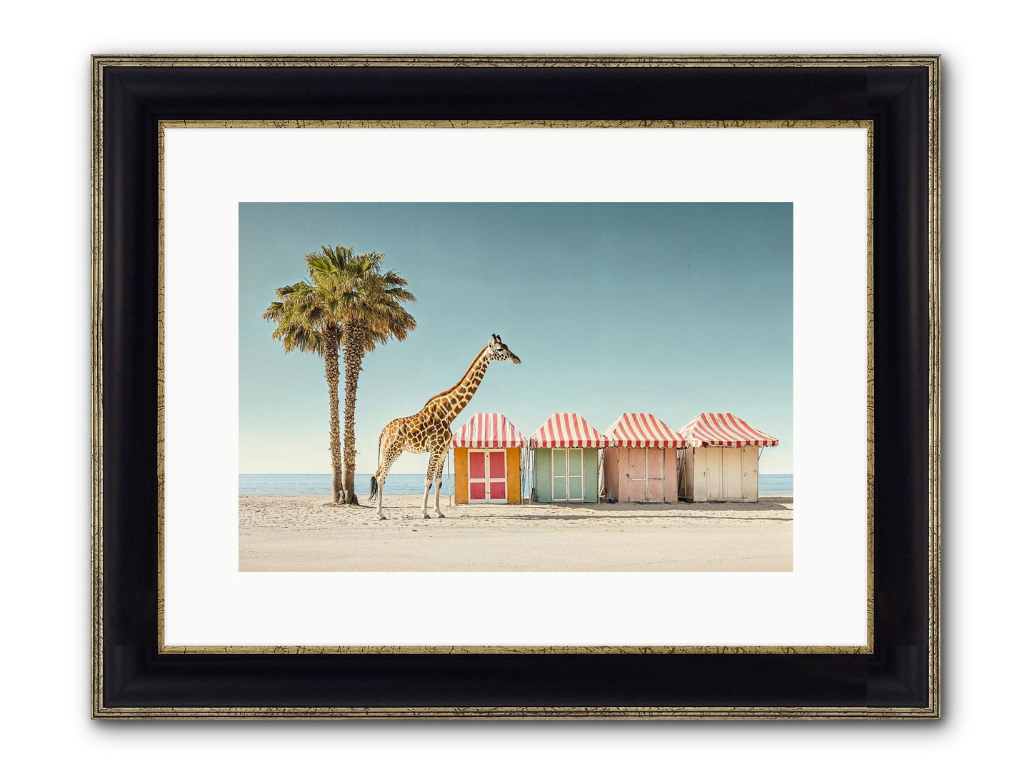 Serendipitous Travels Framed Print - Black & Gold 15x10
