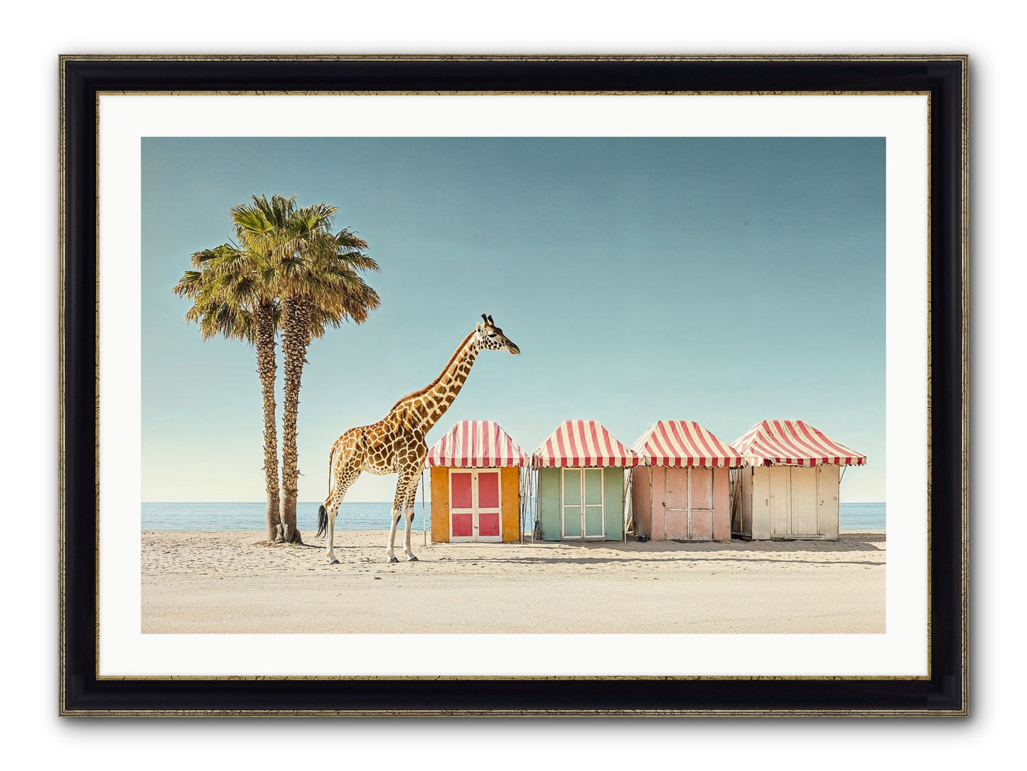 Serendipitous Travels Framed Print - Black & Gold 36x24
