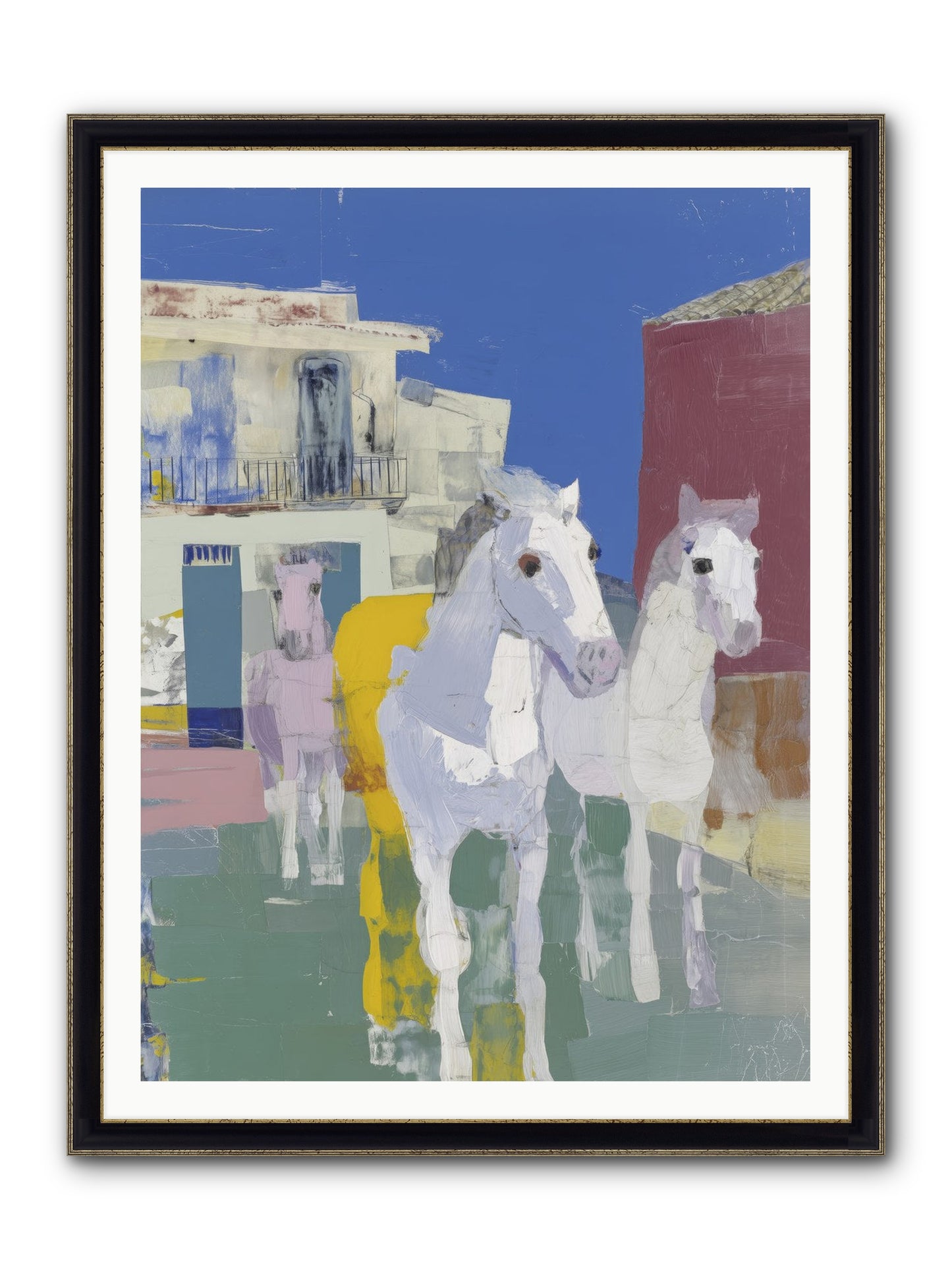 Serendipity Framed Print - Black & Gold 36x48