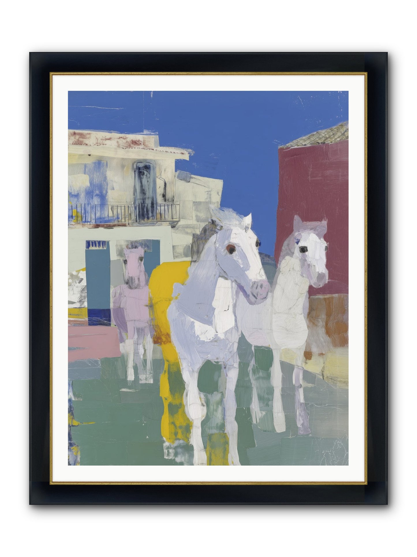 Serendipity Framed Print - Wide Black w/Gold 36x48