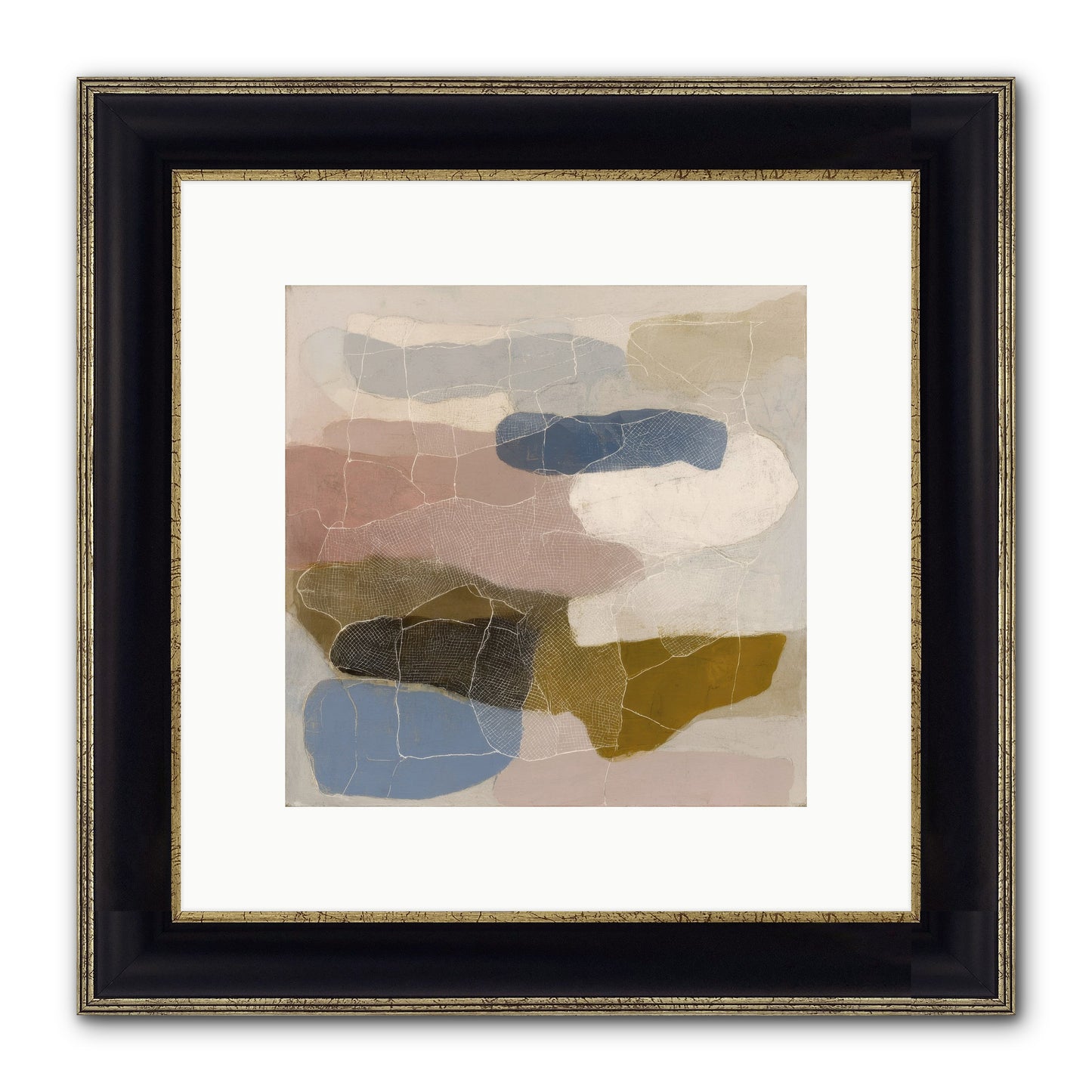 Serene Framed Print - Black & Gold 10x10