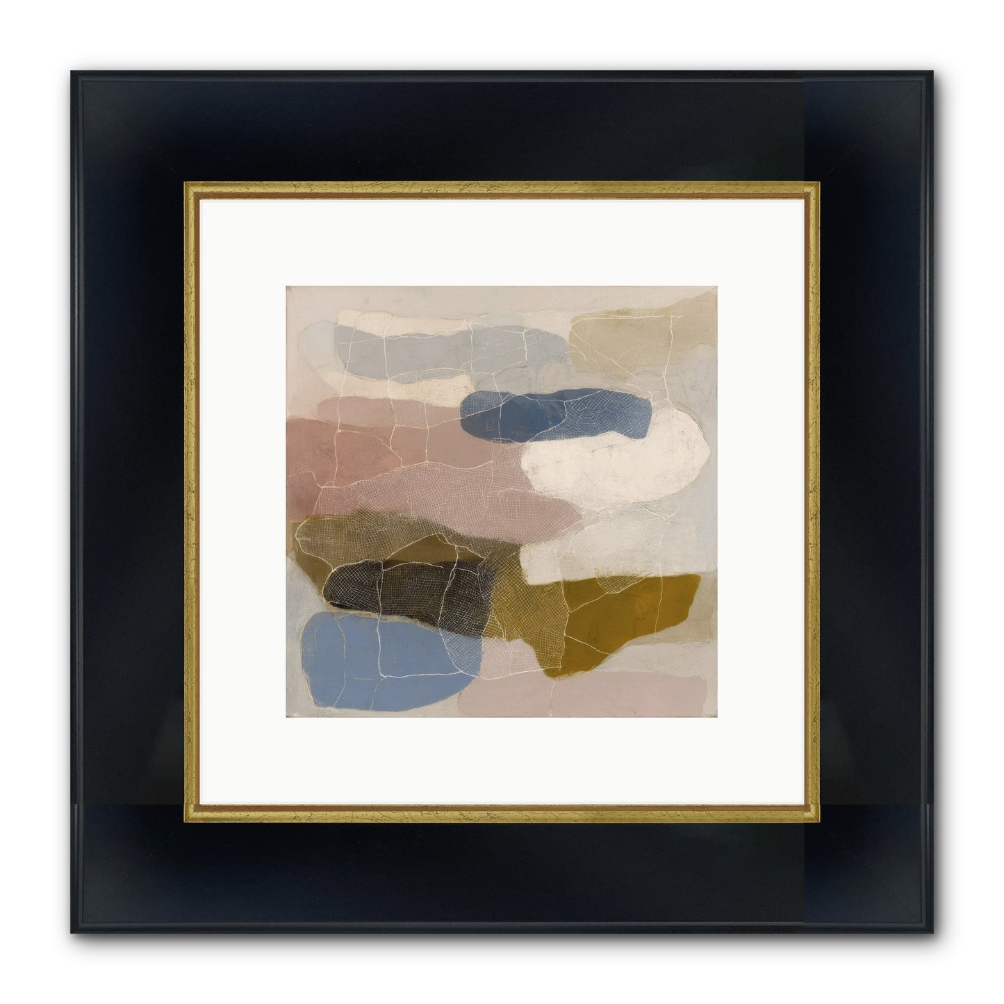 Serene Framed Print - Wide Black w/Gold 10x10