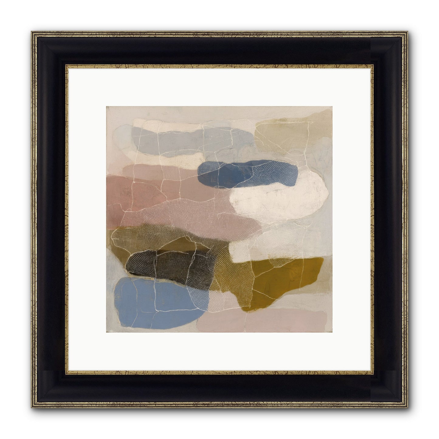 Serene Framed Print - Black & Gold 12x12