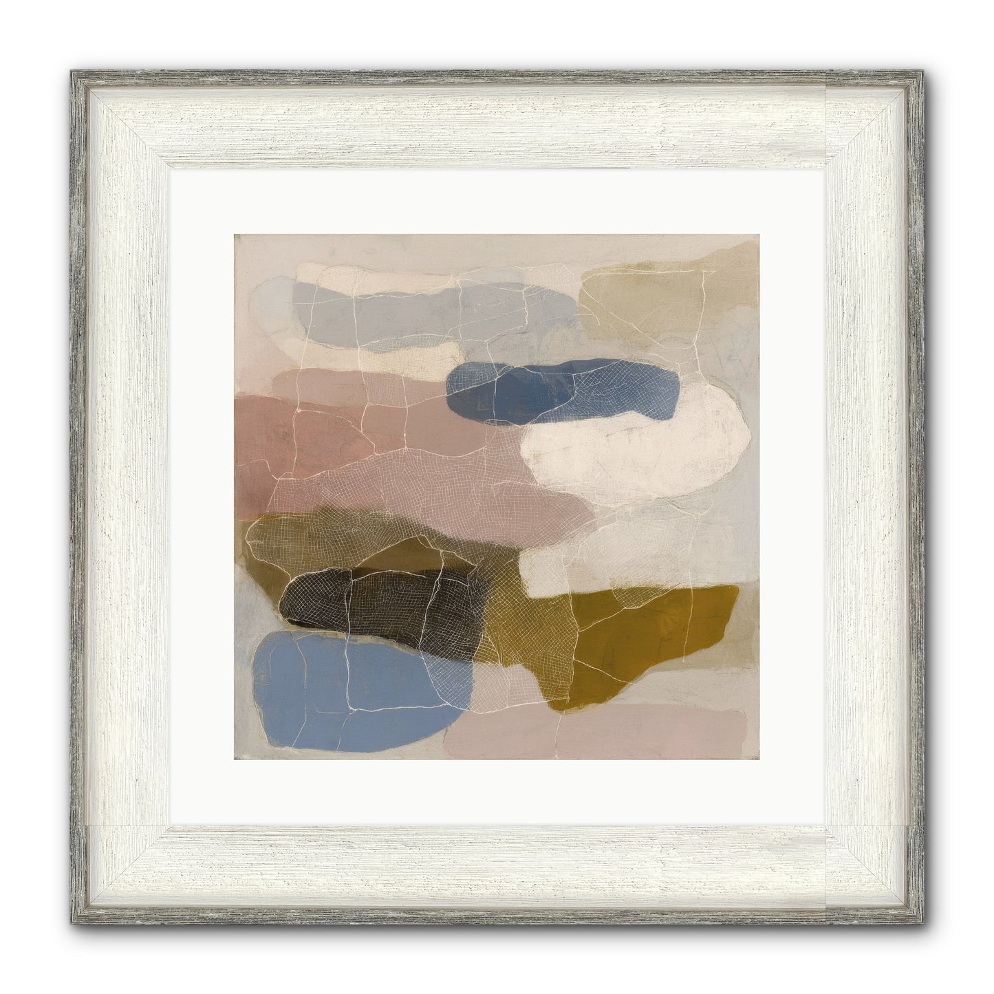 Serene Framed Print - Driftwood White 16x16