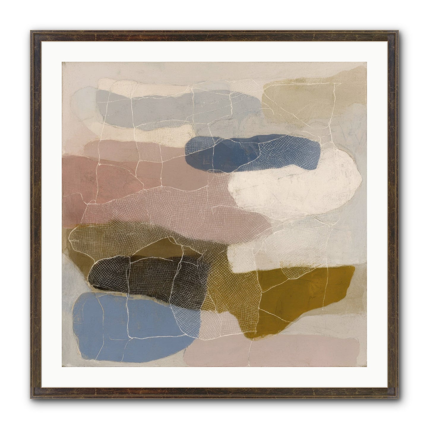 Serene Framed Print - Slimwoods Black/Gold 30x30