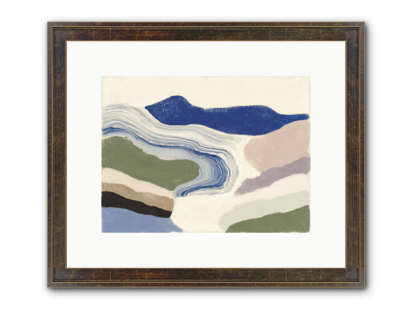 Serene Chaos Framed Print - Slimwoods Black/Gold 12x9