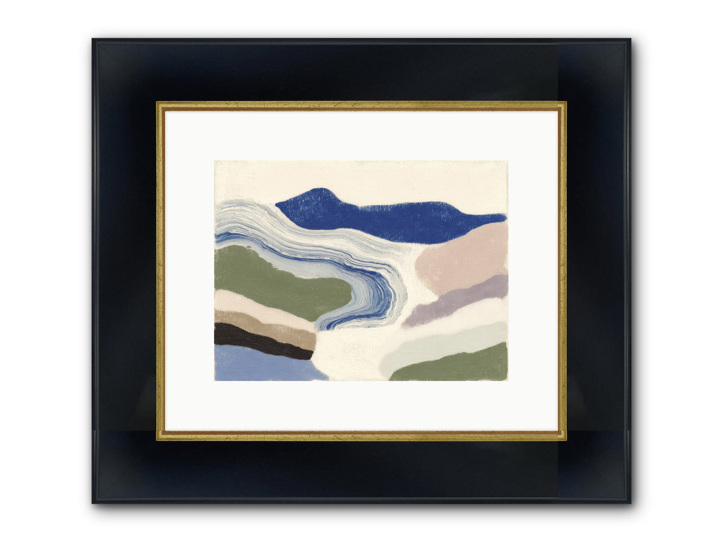 Serene Chaos Framed Print - Wide Black w/Gold 12x9