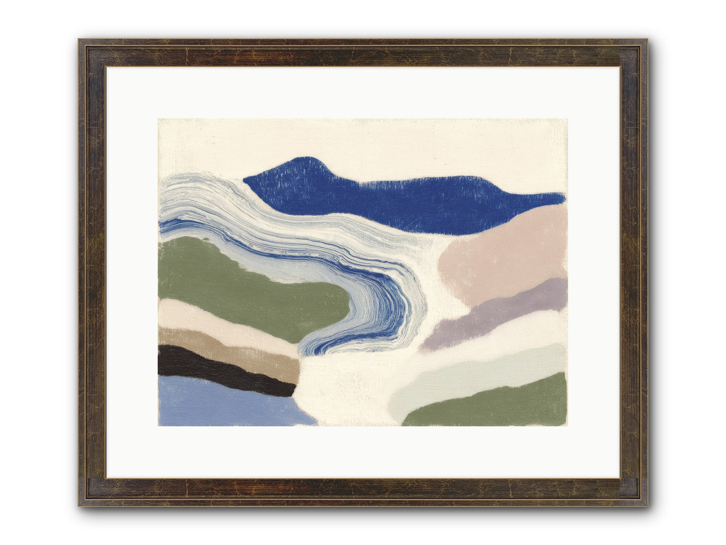 Serene Chaos Framed Print - Slimwoods Black/Gold 16x12