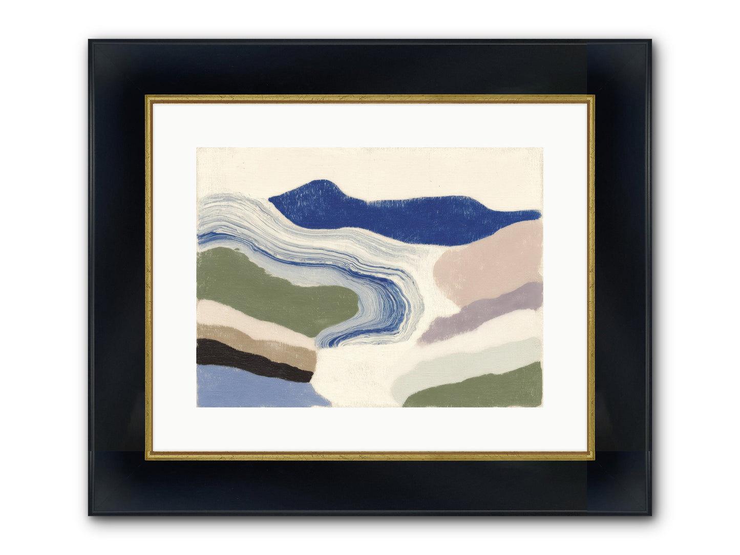 Serene Chaos Framed Print - Wide Black w/Gold 16x12