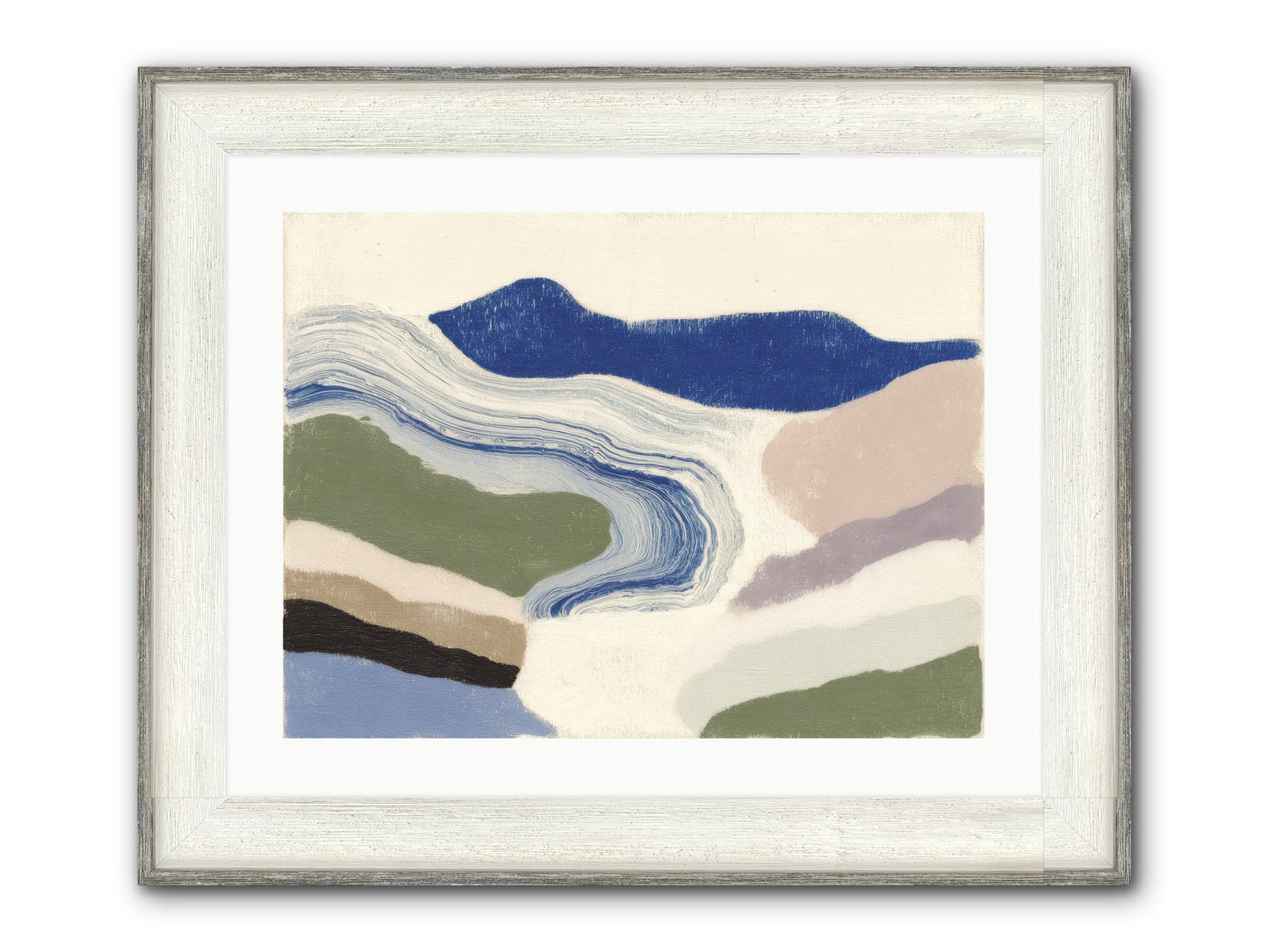 Serene Chaos Framed Print - Driftwood White 24x18