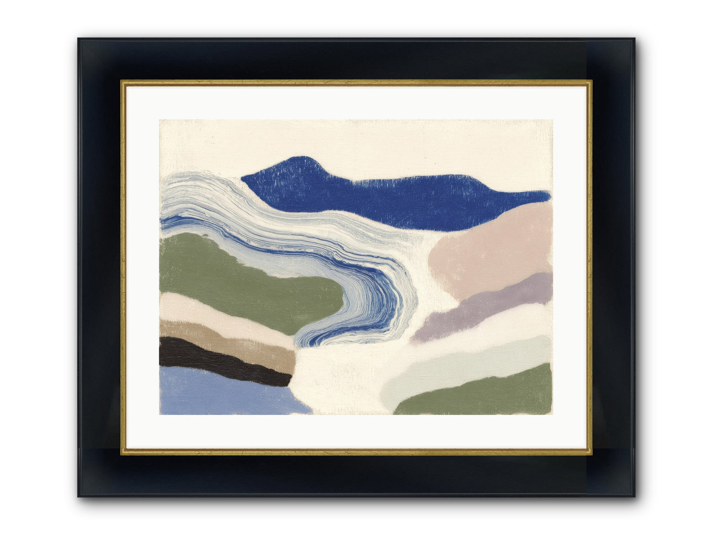 Serene Chaos Framed Print - Wide Black w/Gold 24x18