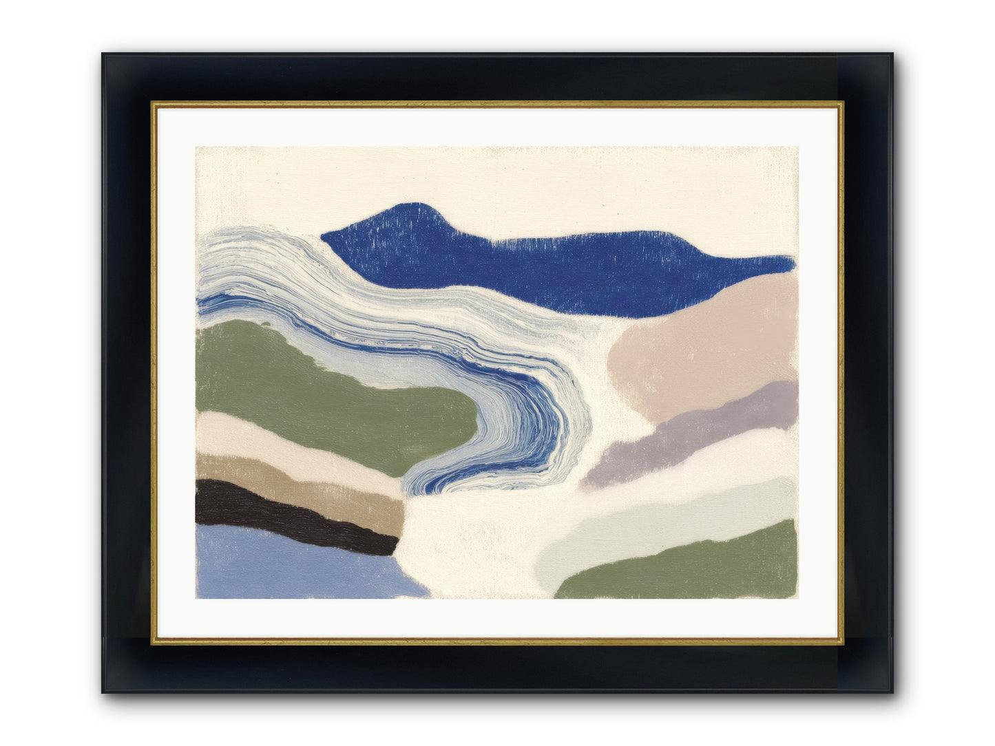 Serene Chaos Framed Print - Wide Black w/Gold 32x24
