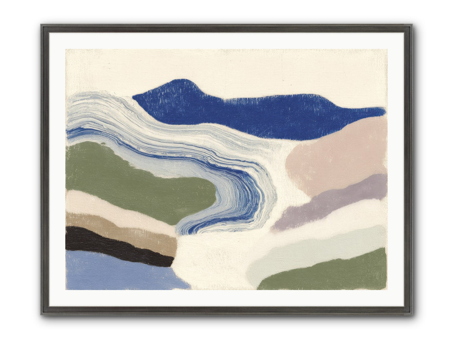Serene Chaos Framed Print - Slimwoods Black/Silver 40x30