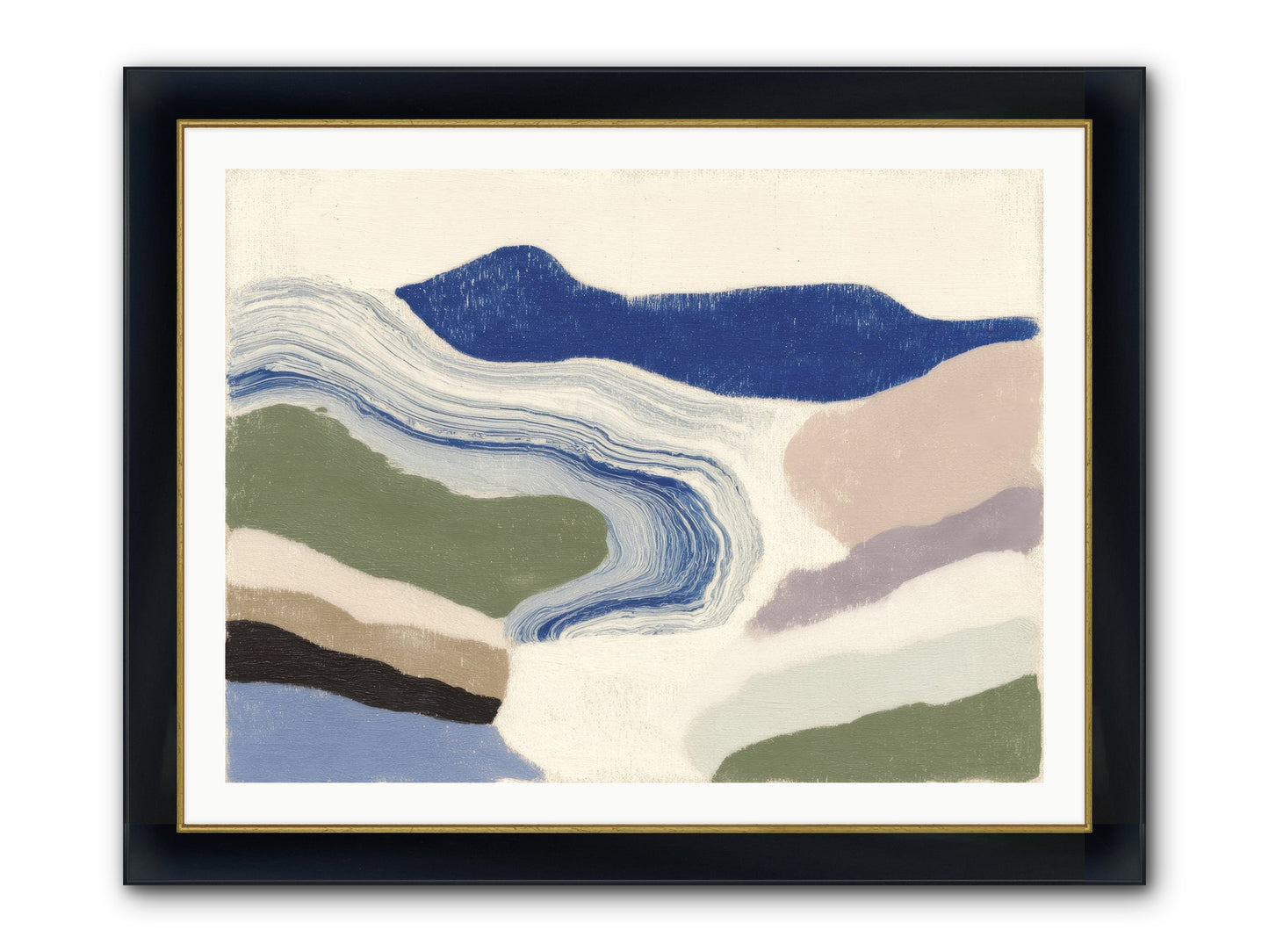 Serene Chaos Framed Print - Wide Black w/Gold 40x30