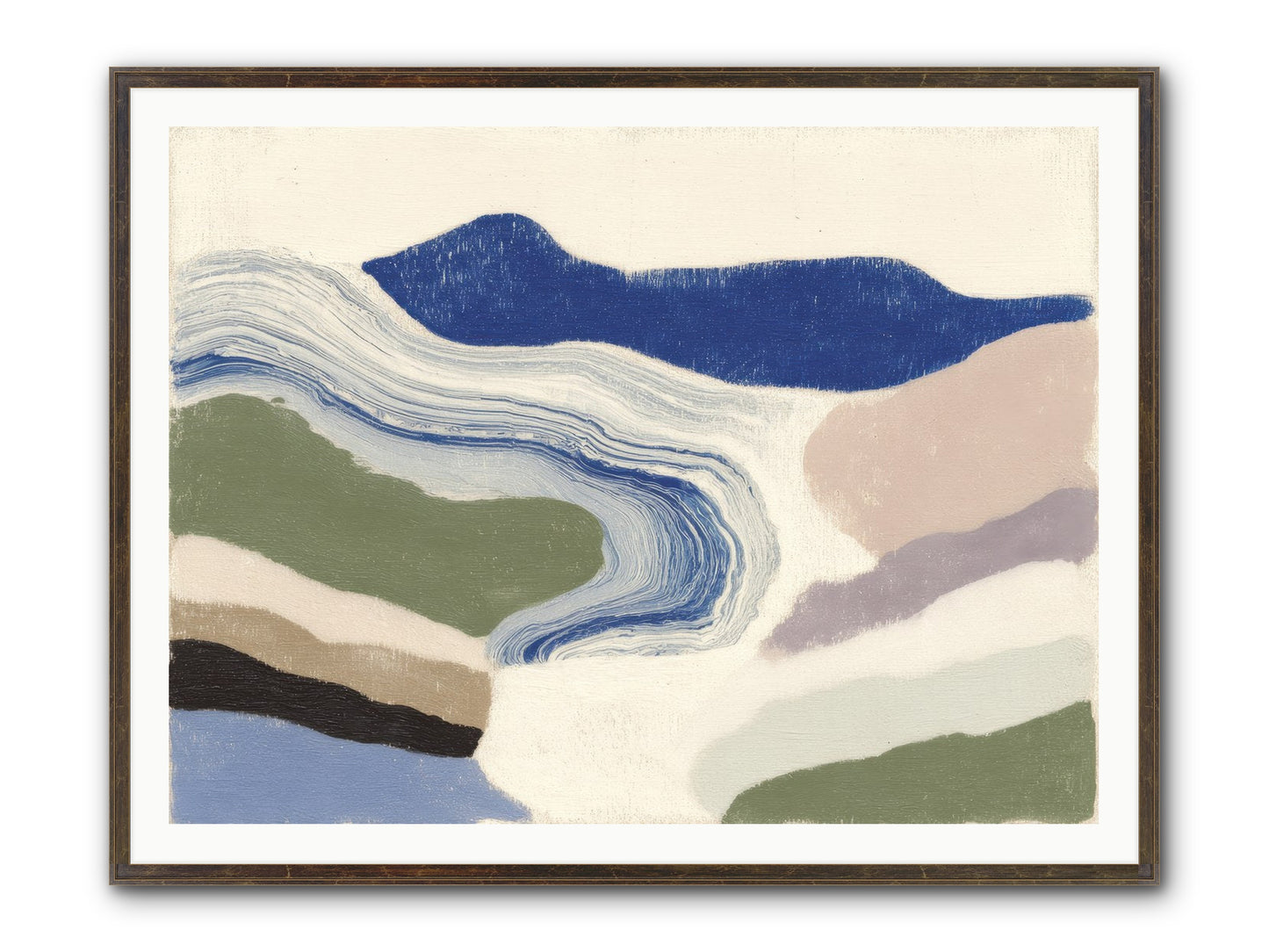 Serene Chaos Framed Print - Slimwoods Black/Gold 48x36