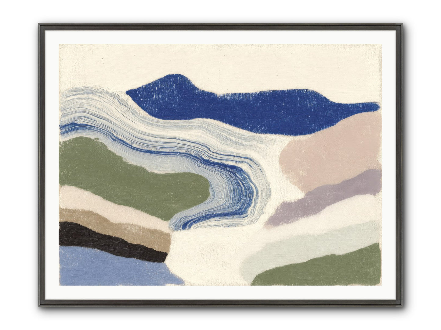 Serene Chaos Framed Print - Slimwoods Black/Silver 48x36