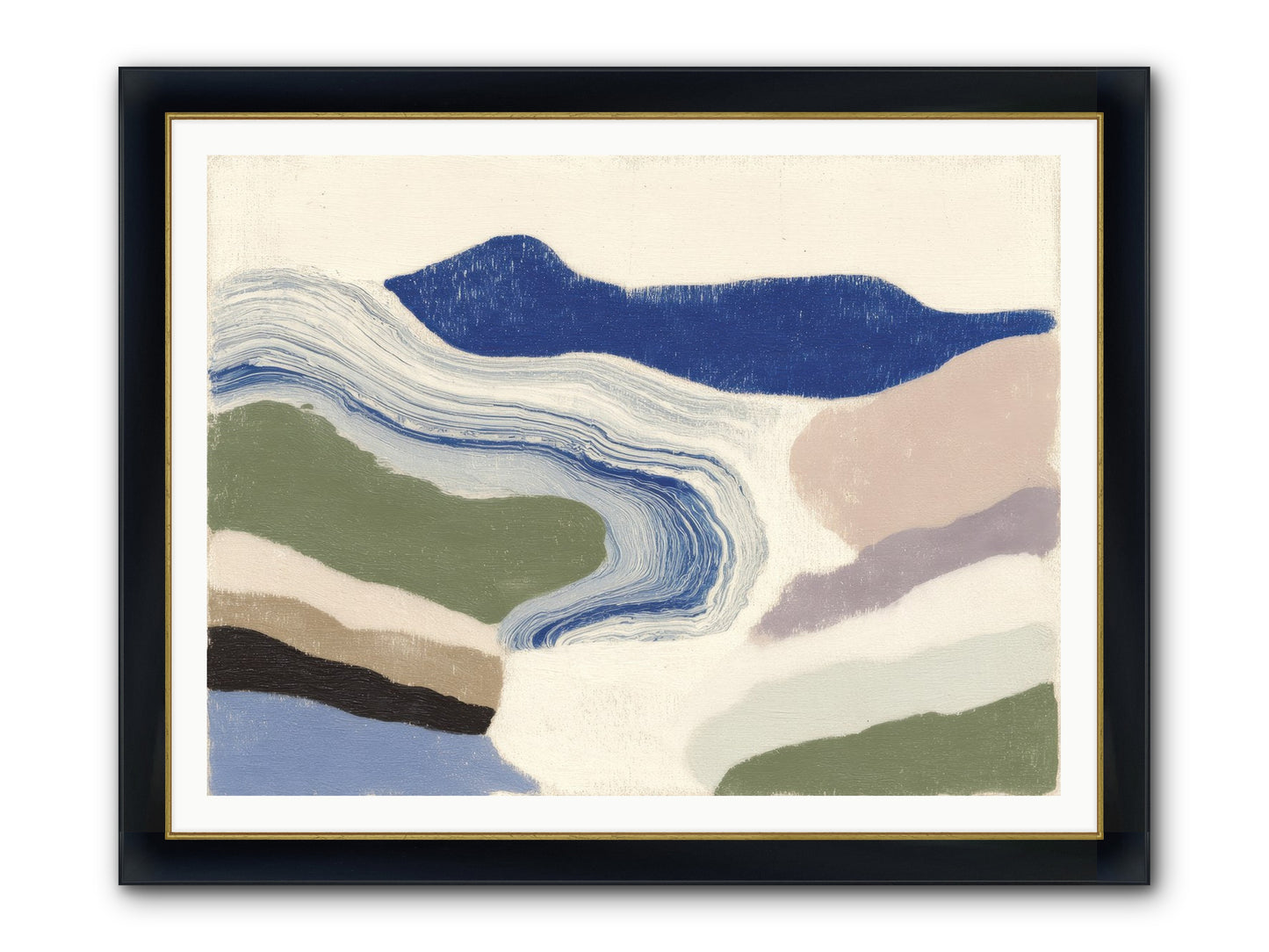 Serene Chaos Framed Print - Wide Black w/Gold 48x36