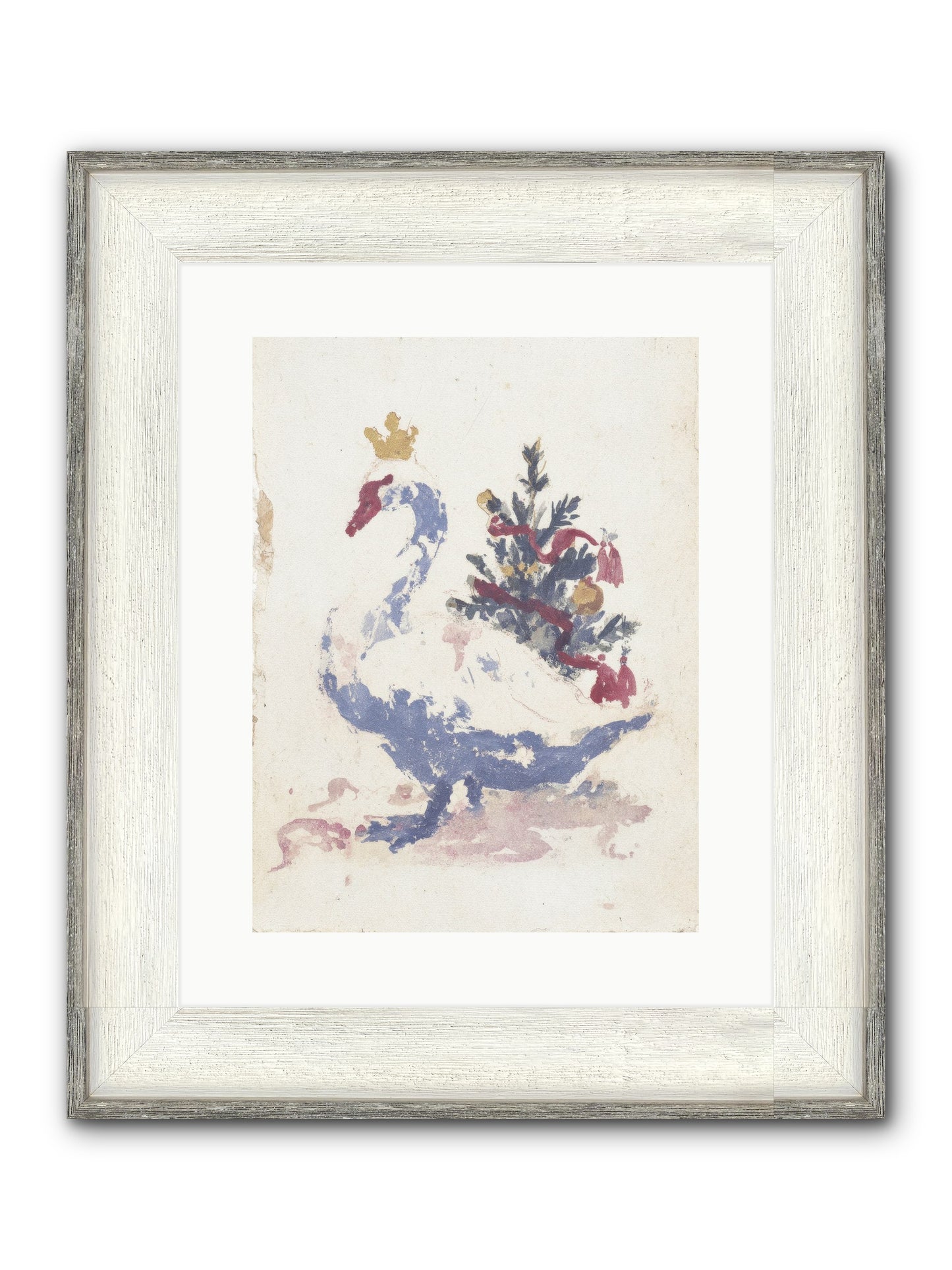 Serene In Snow Framed Print - Driftwood White 12x16