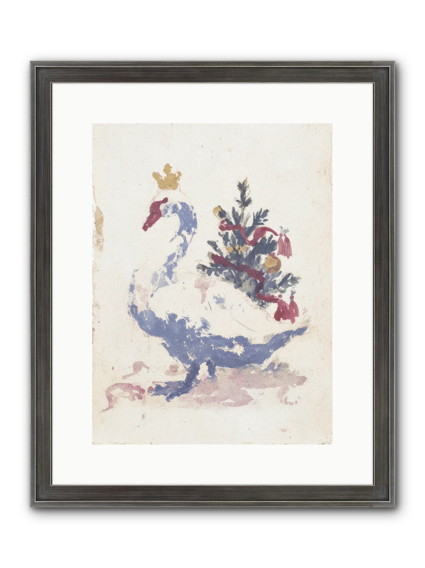 Serene In Snow Framed Print - Slimwoods Black/Silver 12x16
