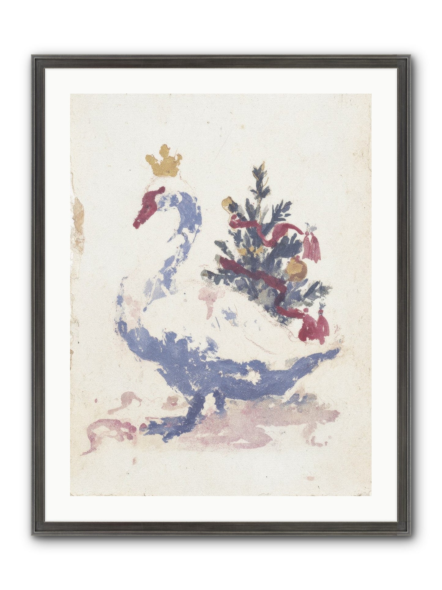 Serene In Snow Framed Print - Slimwoods Black/Silver 24x32