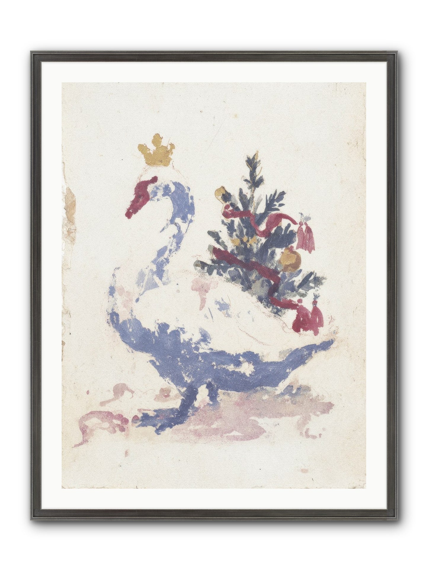 Serene In Snow Framed Print - Slimwoods Black/Silver 30x40