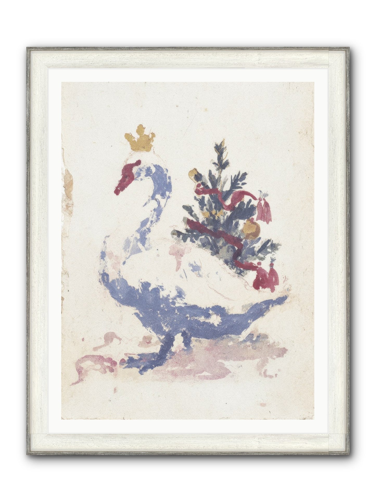 Serene In Snow Framed Print - Driftwood White 36x48