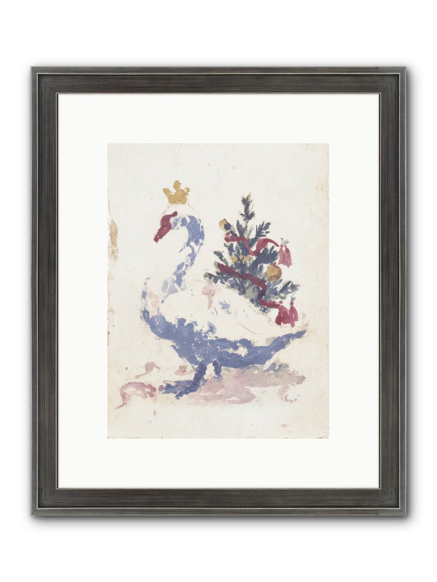 Serene In Snow Framed Print - Slimwoods Black/Silver 9x12