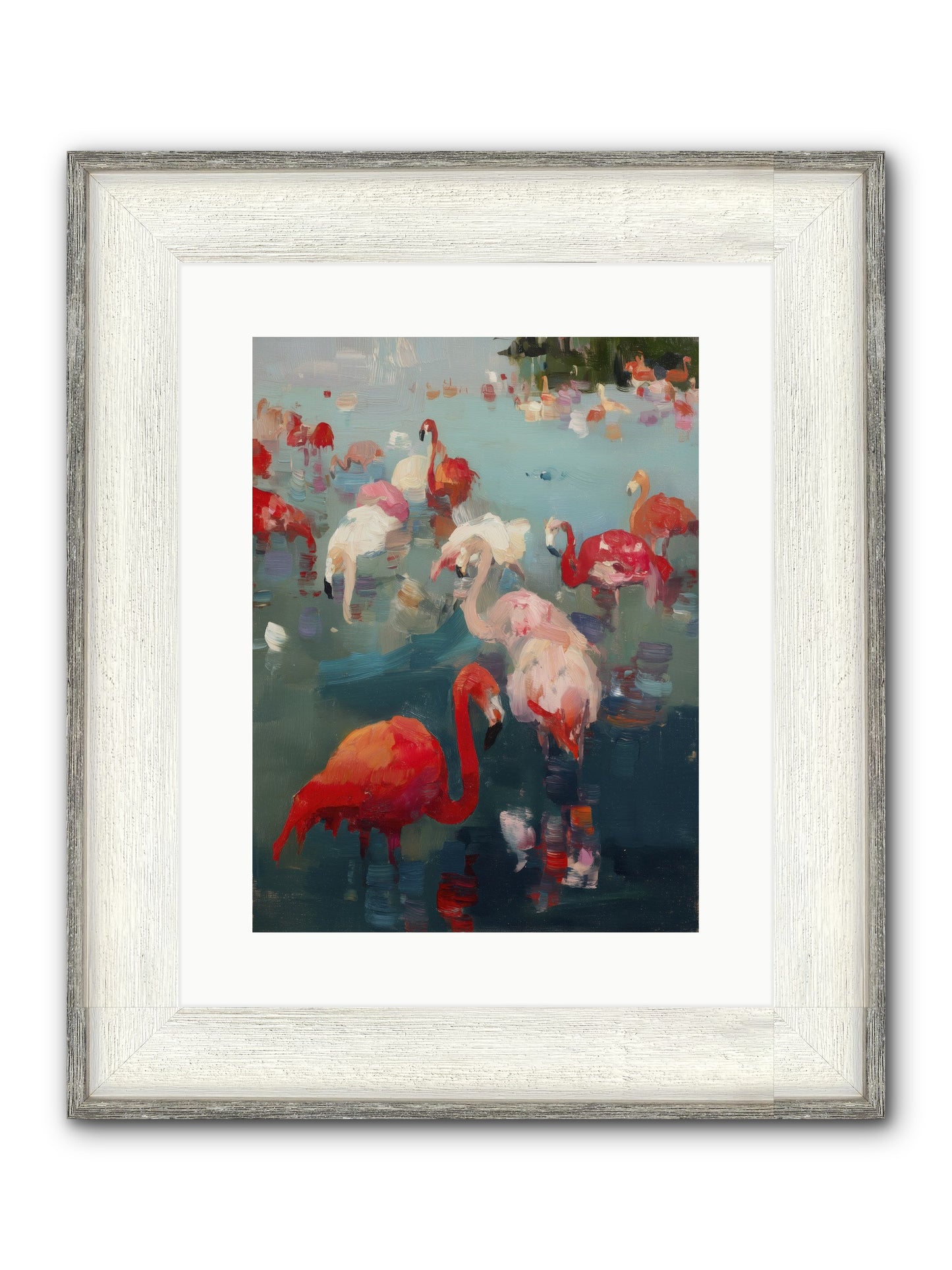 Serene Passage Framed Print - Driftwood White 12x16