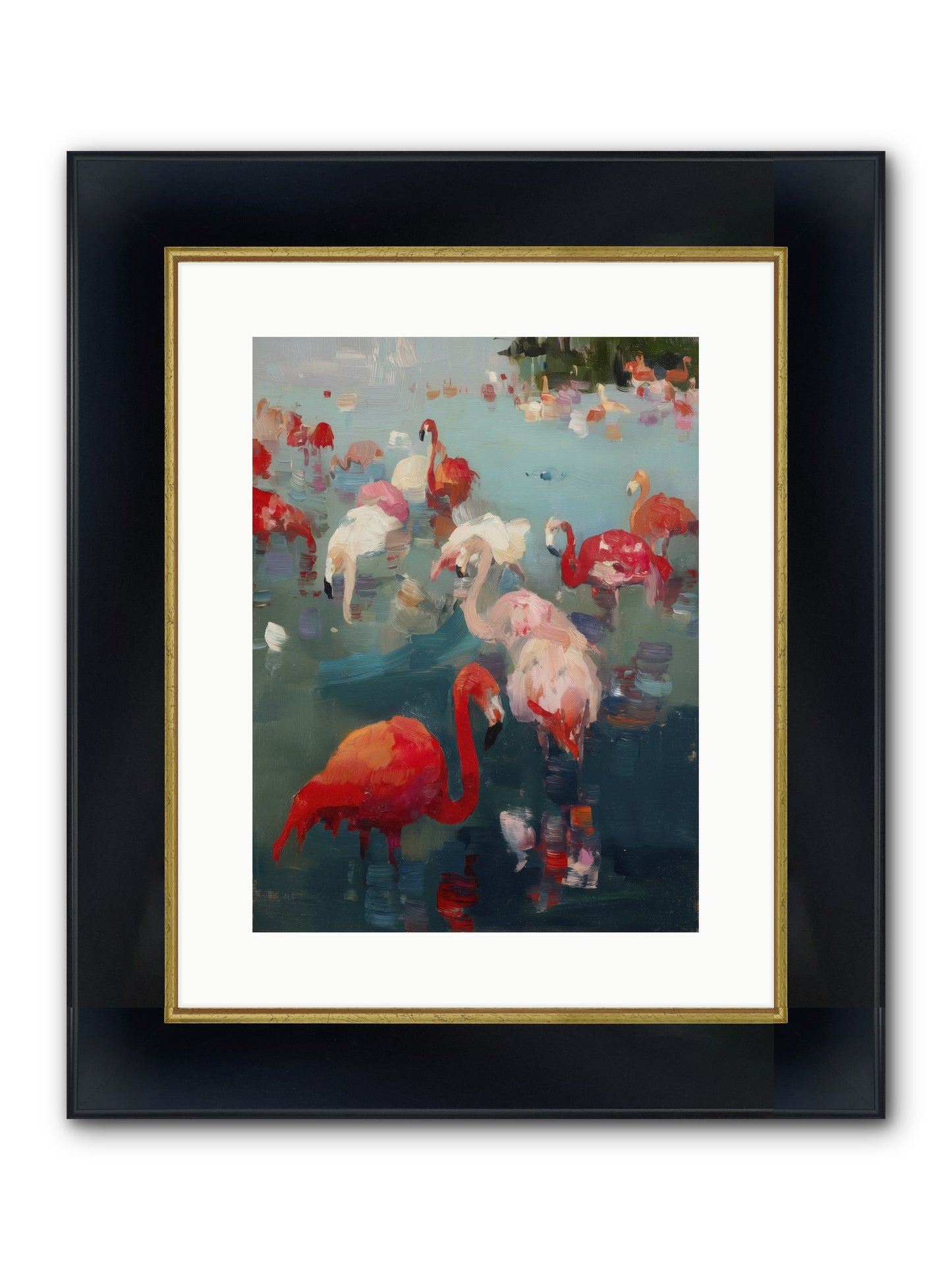 Serene Passage Framed Print - Wide Black w/Gold 12x16
