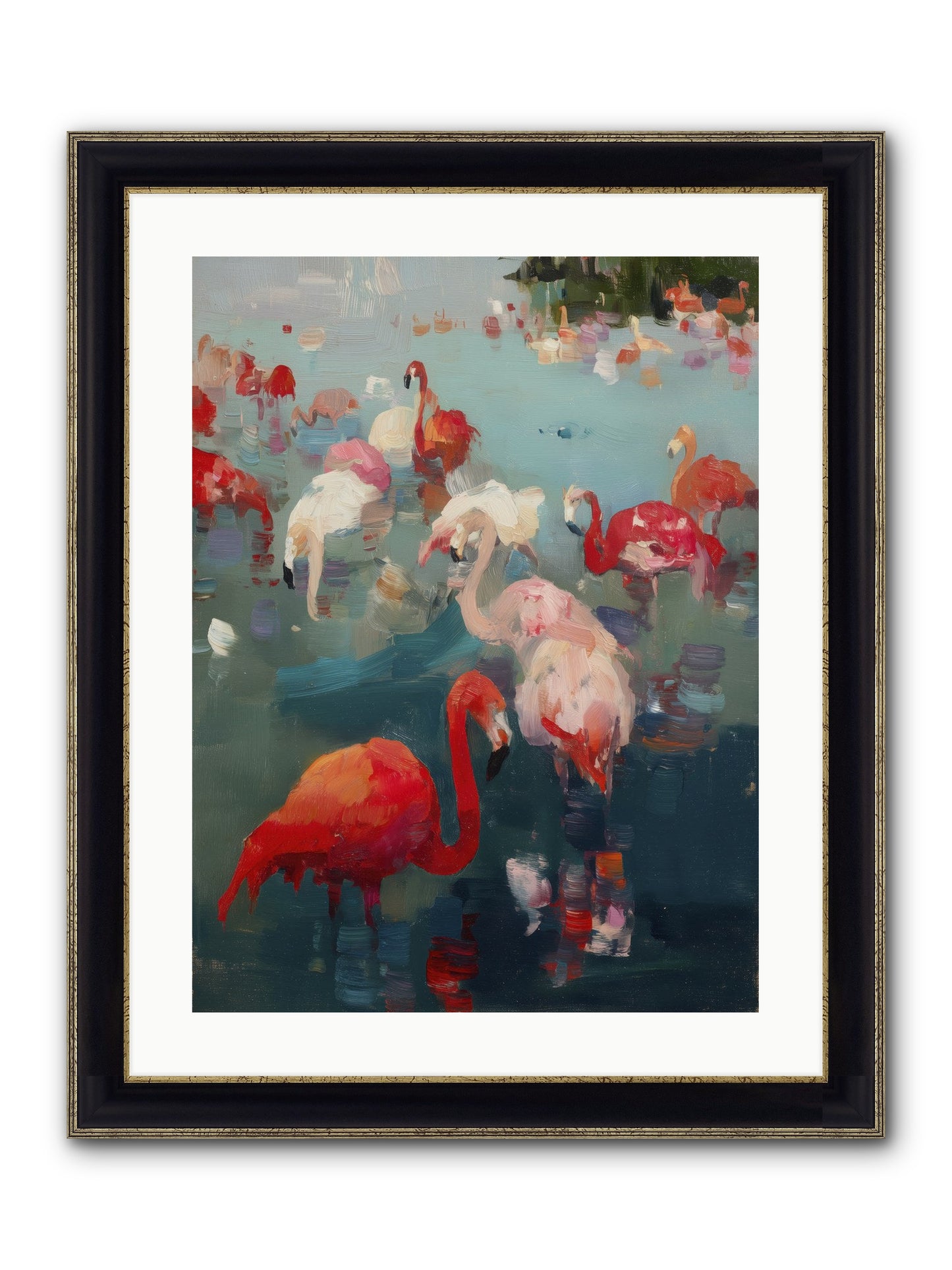 Serene Passage Framed Print - Black & Gold 18x24
