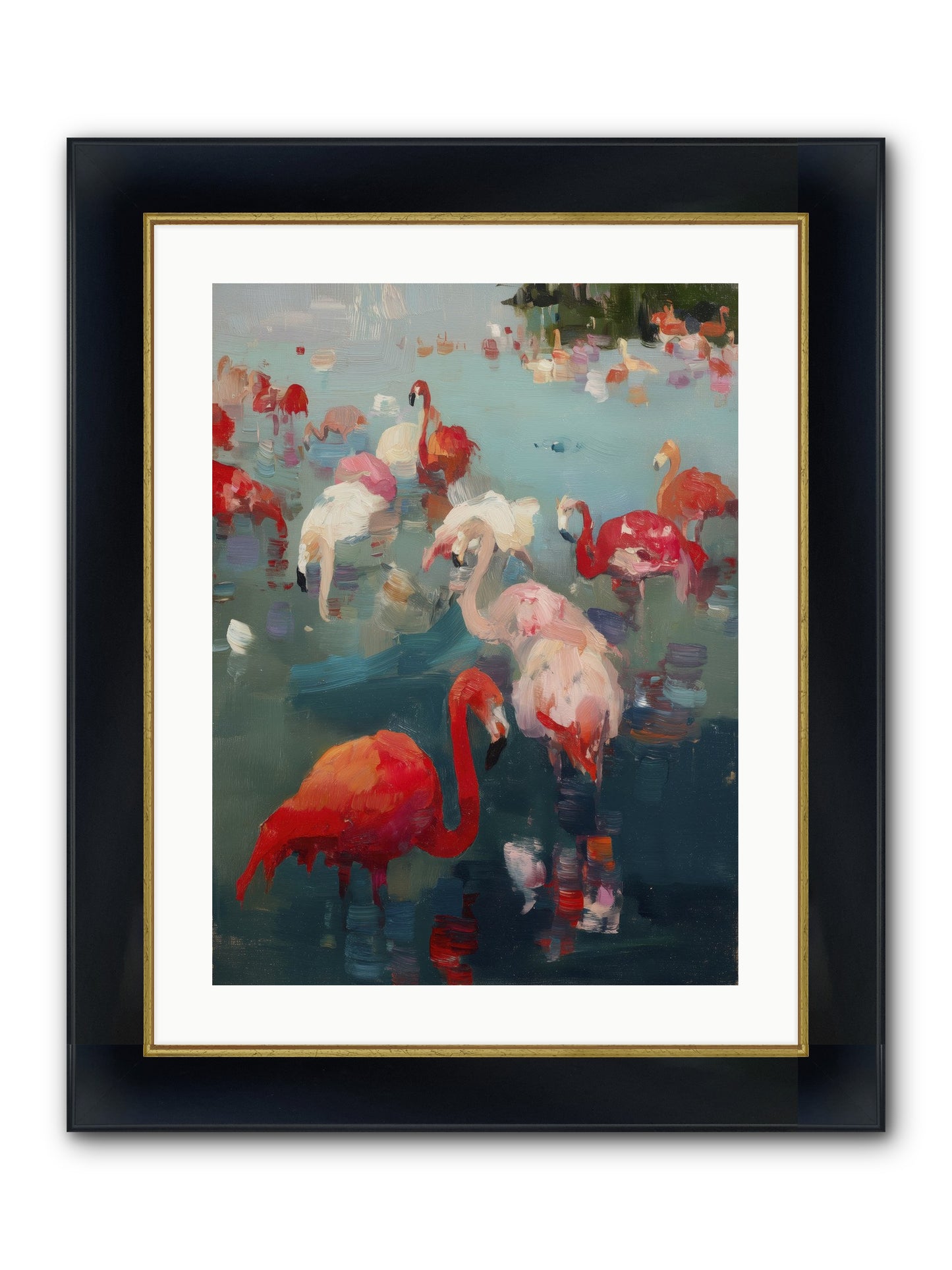 Serene Passage Framed Print - Wide Black w/Gold 18x24