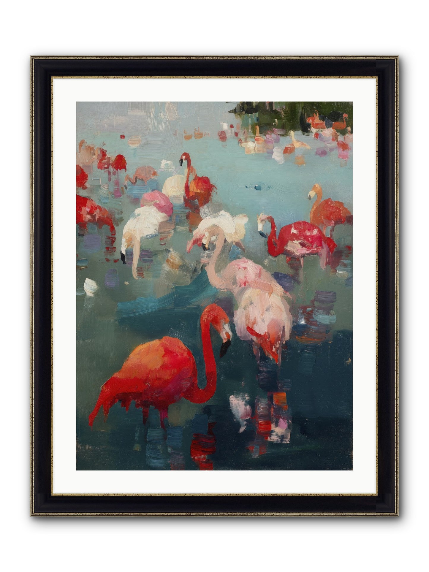 Serene Passage Framed Print - Black & Gold 24x32