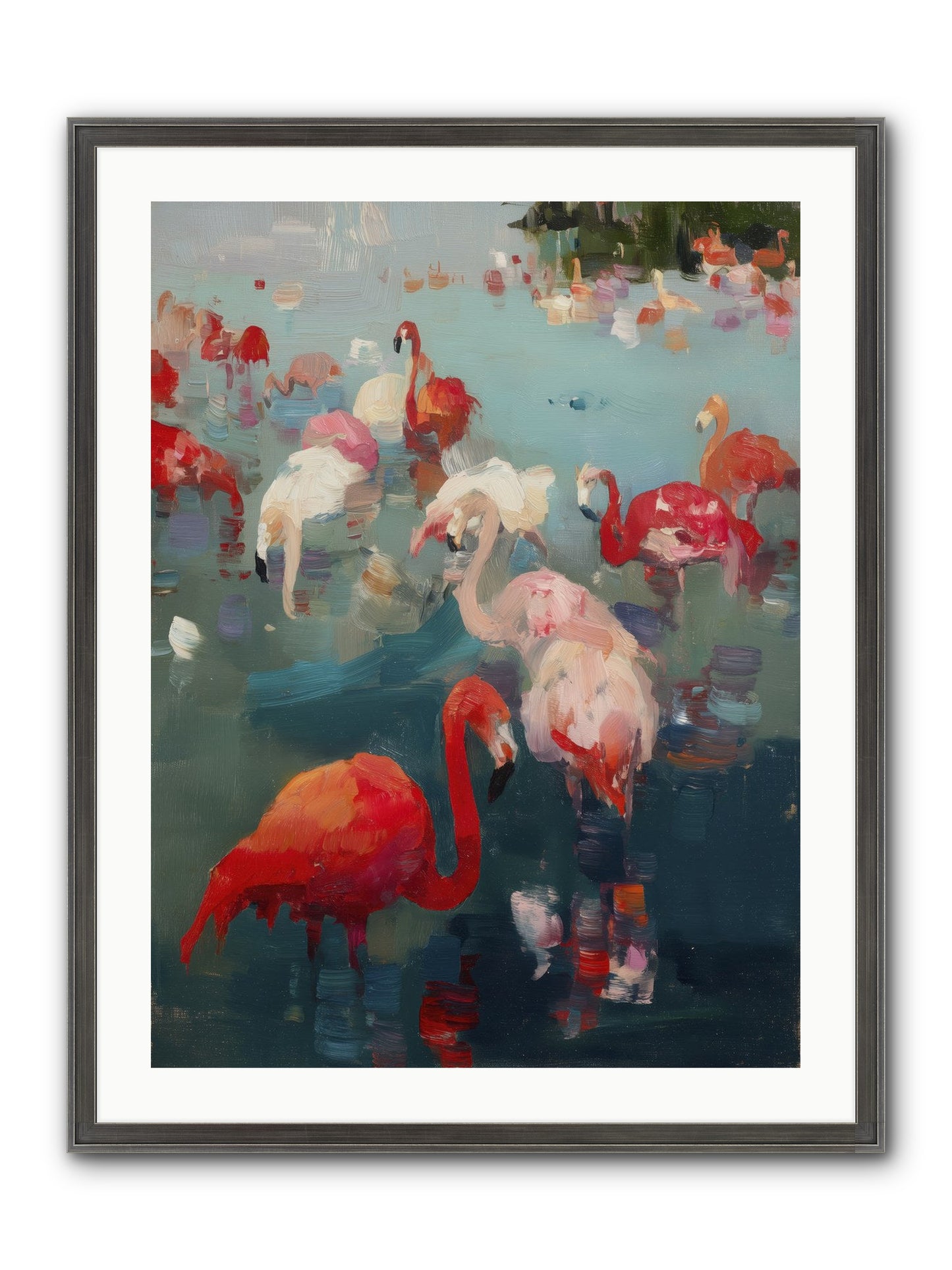 Serene Passage Framed Print - Slimwoods Black/Silver 24x32