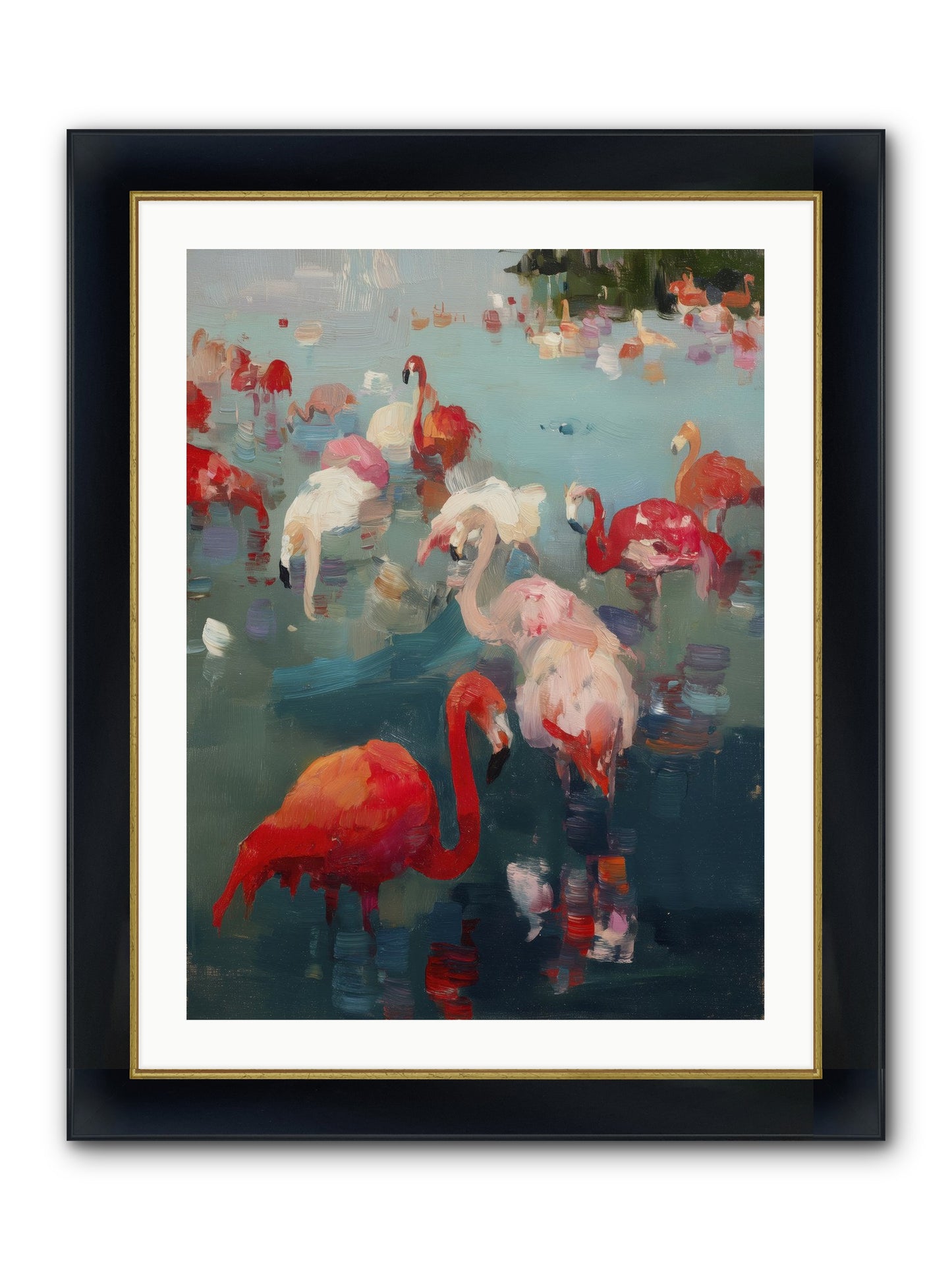 Serene Passage Framed Print - Wide Black w/Gold 24x32