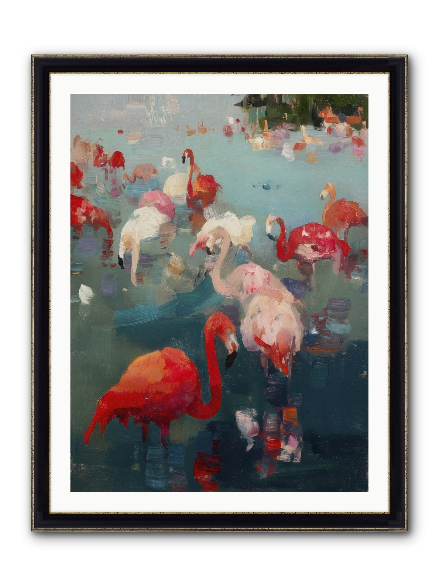 Serene Passage Framed Print - Black & Gold 30x40