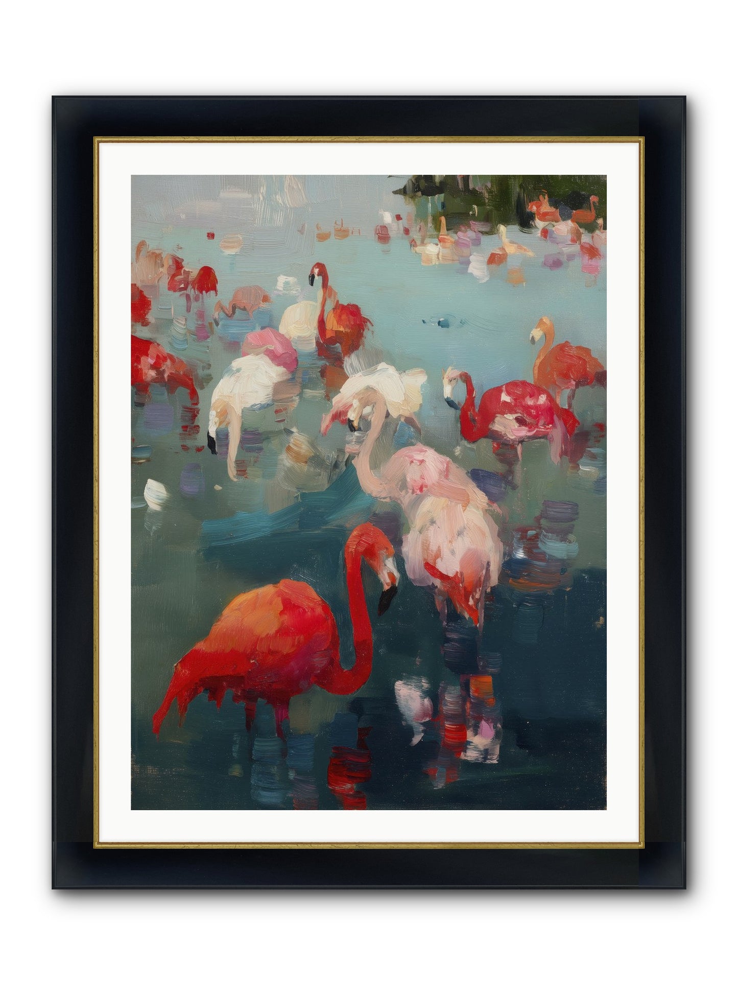 Serene Passage Framed Print - Wide Black w/Gold 30x40