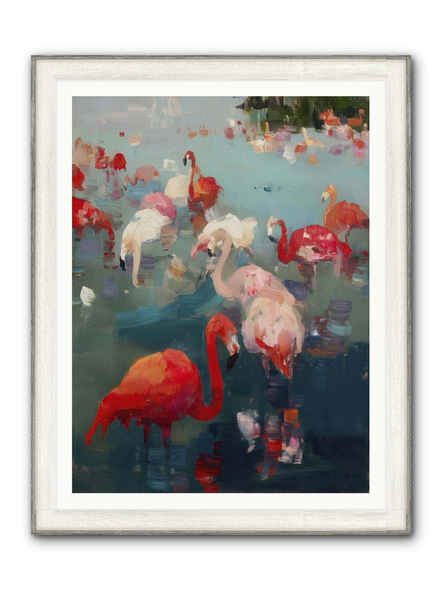 Serene Passage Framed Print - Driftwood White 36x48
