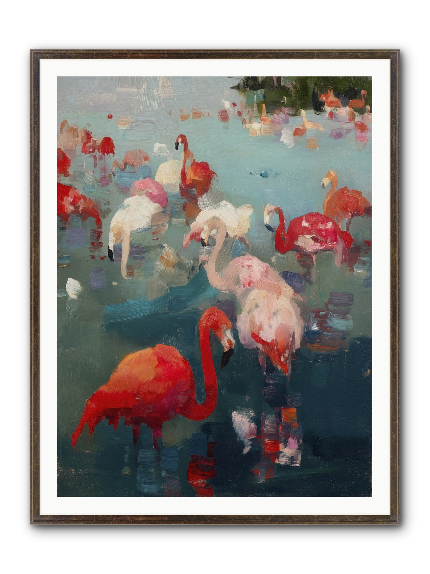 Serene Passage Framed Print - Slimwoods Black/Gold 36x48