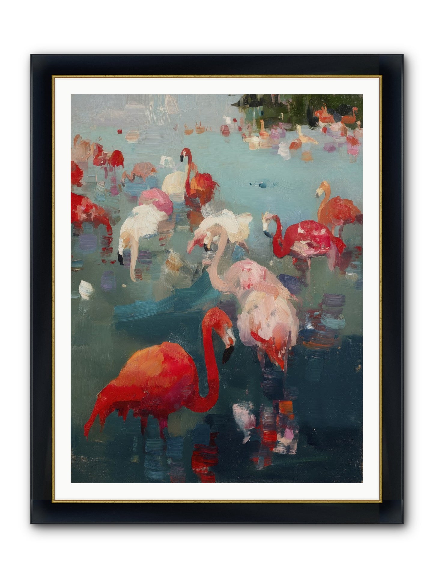 Serene Passage Framed Print - Wide Black w/Gold 36x48