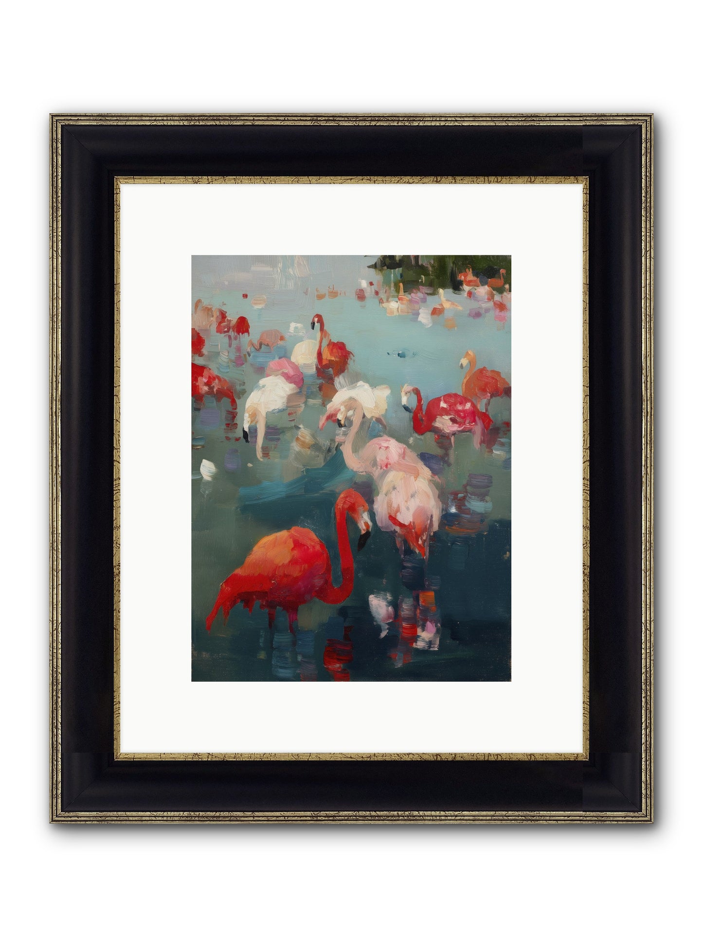 Serene Passage Framed Print - Black & Gold 9x12