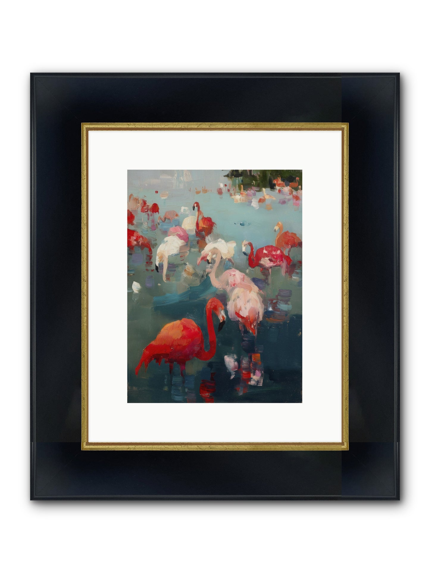 Serene Passage Framed Print - Wide Black w/Gold 9x12