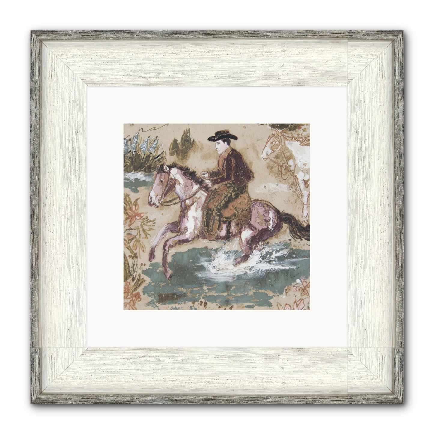 Serpentine Way Framed Print - Driftwood White 10x10