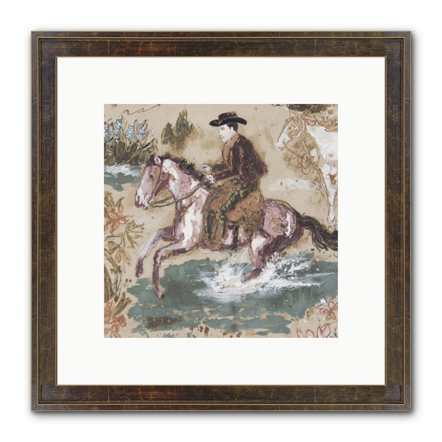 Serpentine Way Framed Print - Slimwoods Black/Gold 10x10