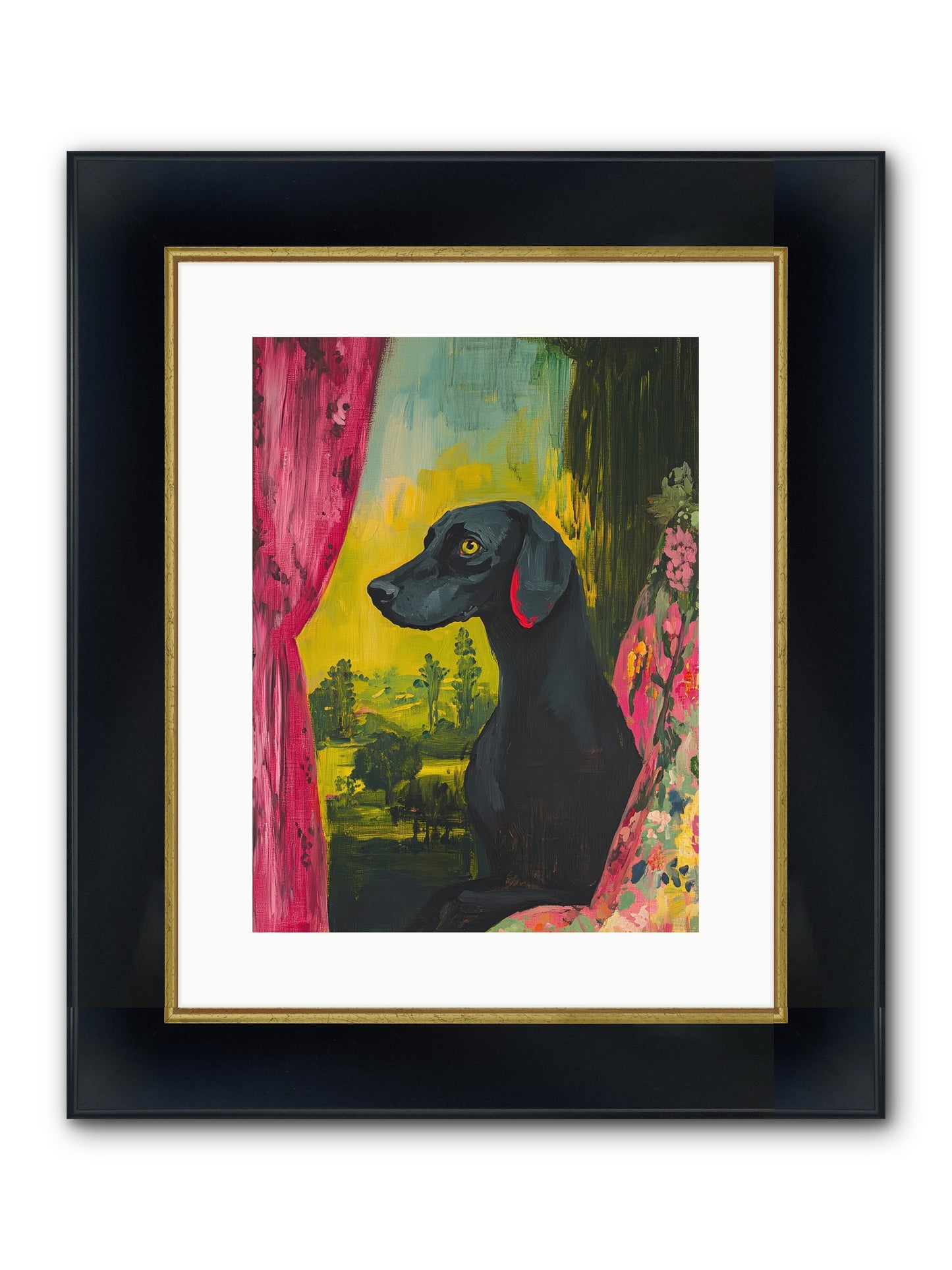 Shadow At Daybreak Framed Print - Wide Black w/Gold 12x16