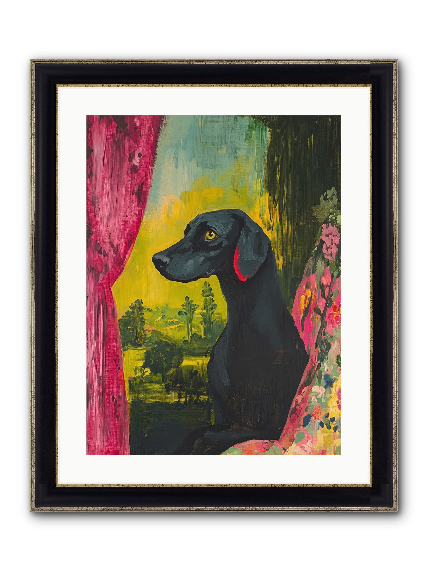 Shadow At Daybreak Framed Print - Black & Gold 18x24