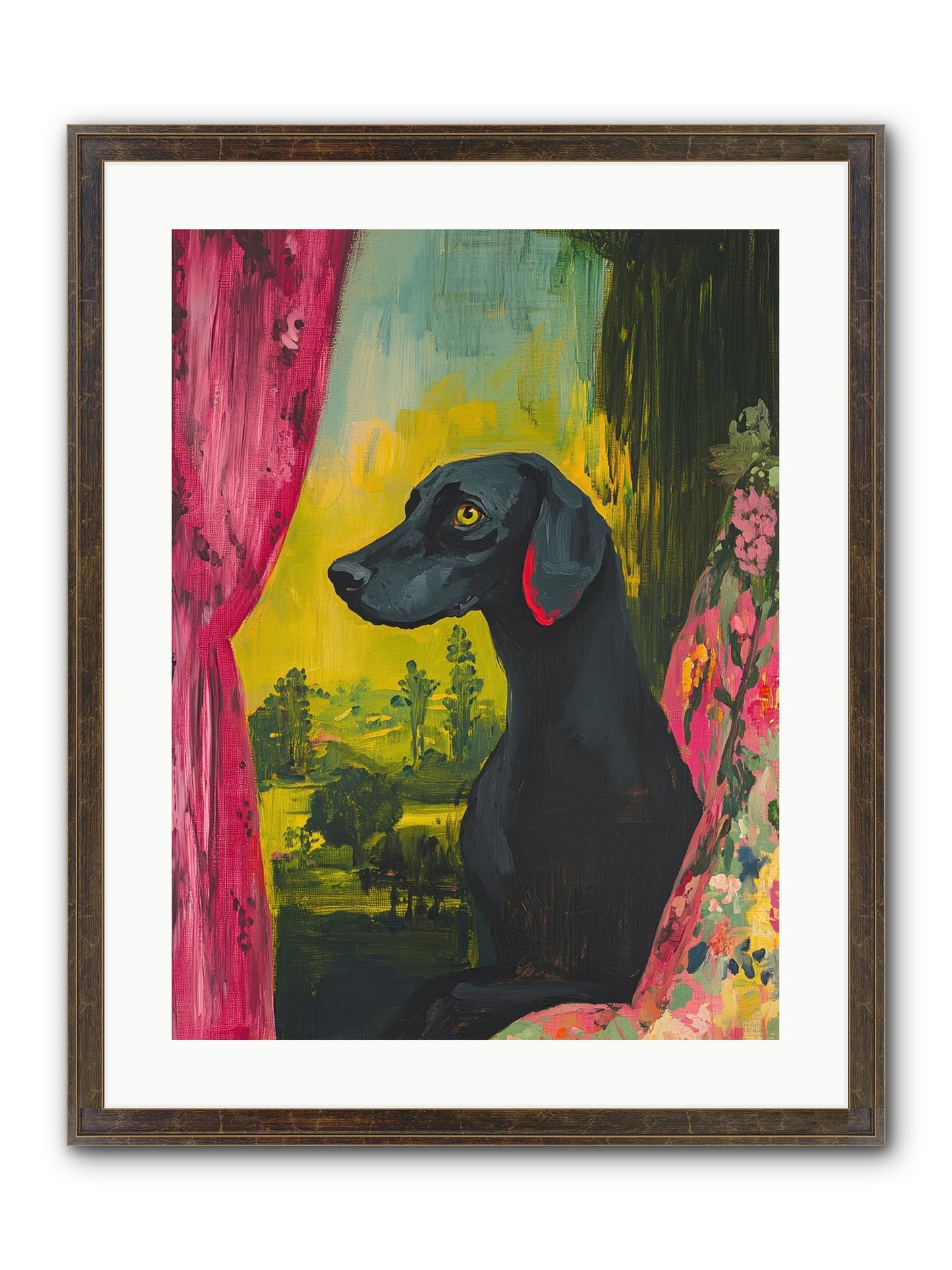 Shadow At Daybreak Framed Print - Slimwoods Black/Gold 18x24