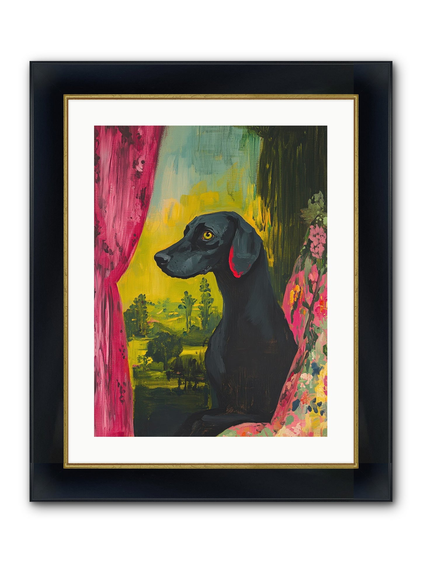 Shadow At Daybreak Framed Print - Wide Black w/Gold 18x24