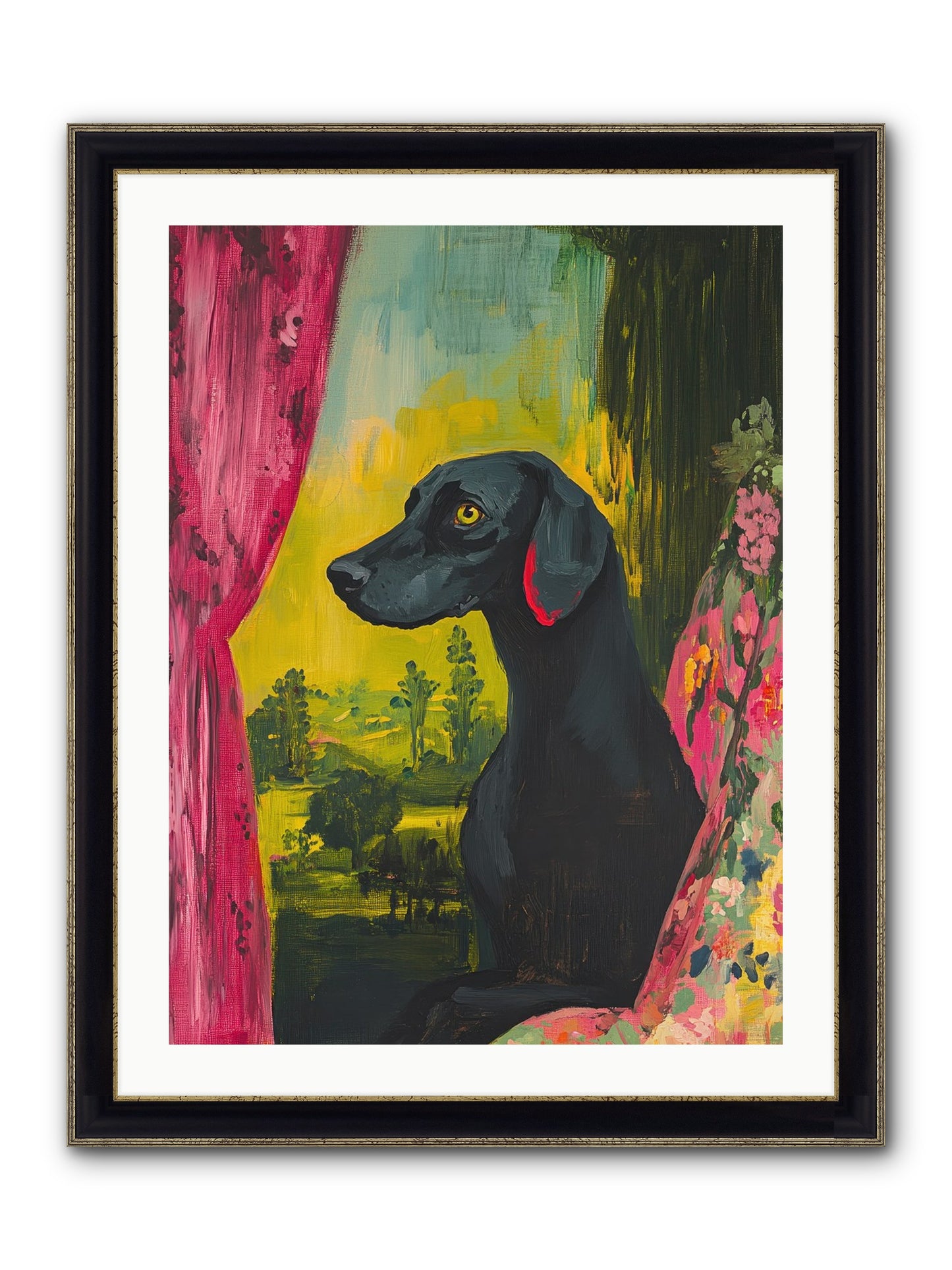 Shadow At Daybreak Framed Print - Black & Gold 24x32
