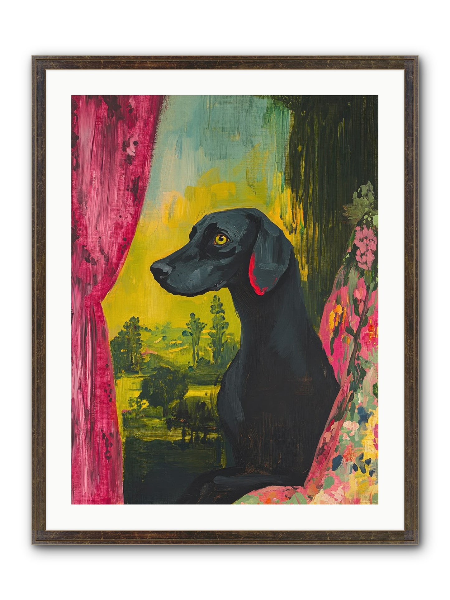 Shadow At Daybreak Framed Print - Slimwoods Black/Gold 24x32