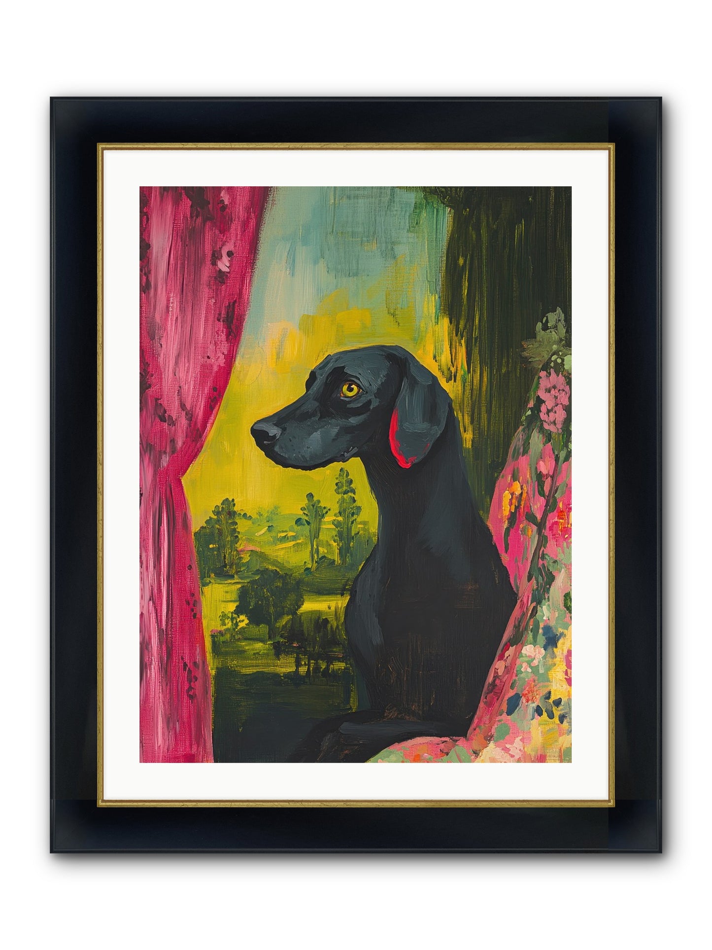 Shadow At Daybreak Framed Print - Wide Black w/Gold 24x32